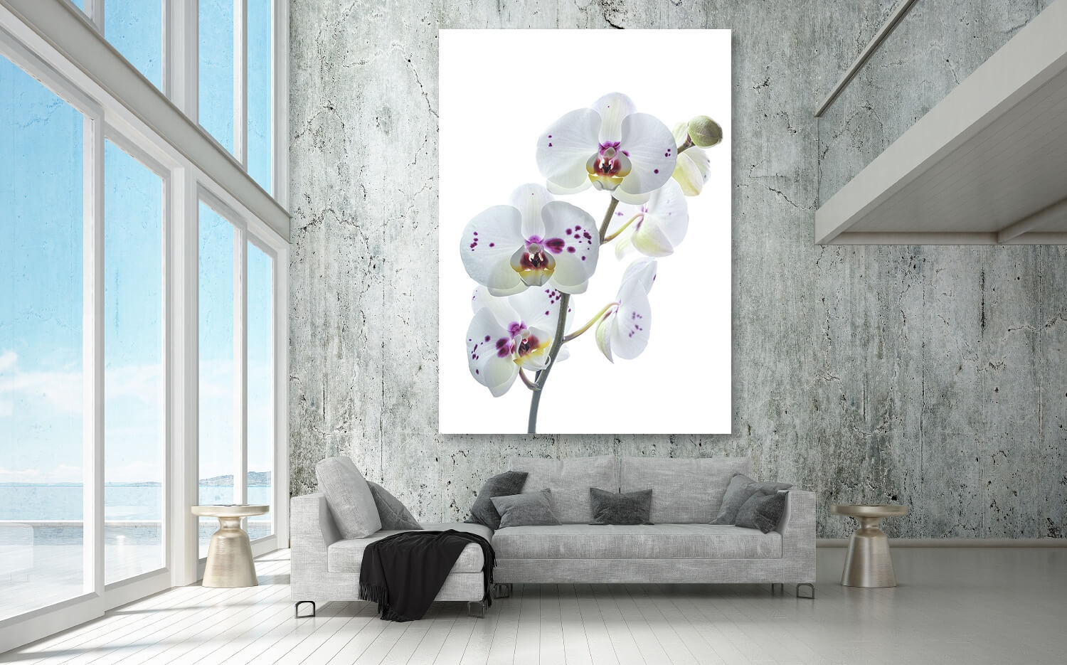 Wandbild Weiße 40cm Canvas Orchidee Ausführung Grösse Leinwand 30 (2:3) x