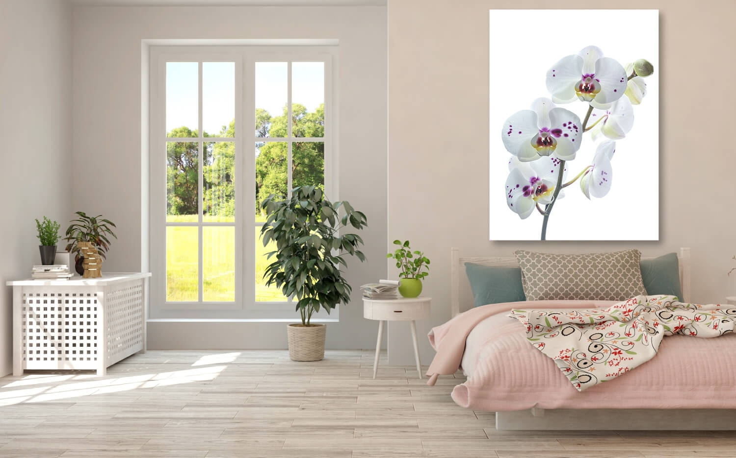 x Grösse Ausführung 40cm Wandbild (2:3) Leinwand Weiße 30 Canvas Orchidee
