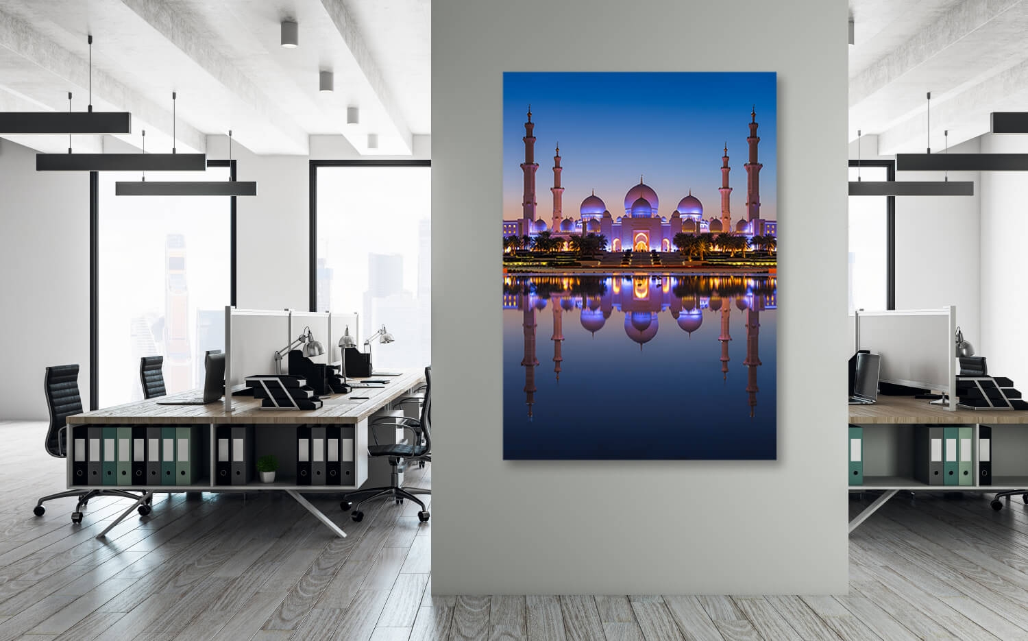 (2:3) Wandbild Dhabi Moschee 30 Ausführung Scheich Grösse 40cm Canvas Zayid Leinwand x Abu