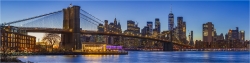 New York USA Brooklyn Bridge und Skyline