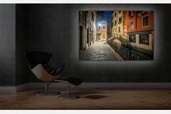 Wandbild o. Küchenrückwand Gassen Leinwand von Grösse 60 x 40cm Italien Ausführung (4:3) Venedig Canvas