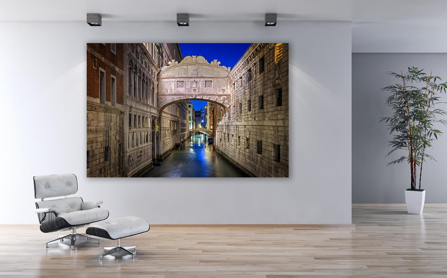 Wandbild o. Küchenrückwand (4:3) Leinwand 60 x Ausführung Venedig Canvas Seufzerbrücke Italien 40cm Grösse