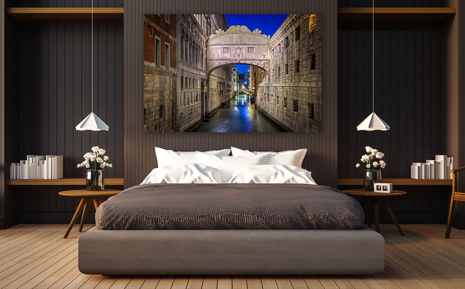 Wandbild o. Küchenrückwand Seufzerbrücke Venedig 40cm 60 Italien (4:3) Ausführung x Leinwand Grösse Canvas