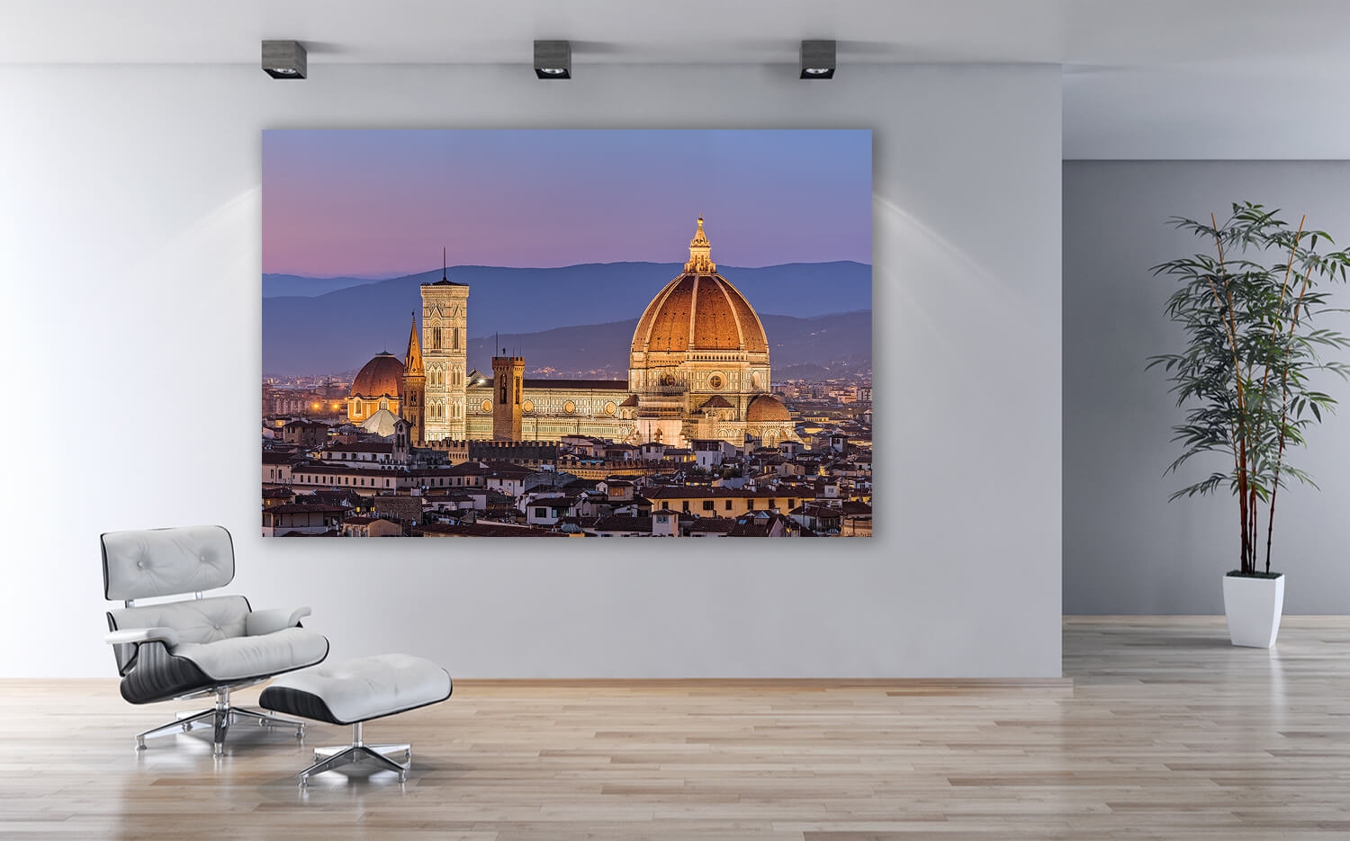 Wandbild o. Küchenspiegel Dom von Italien Florenz 40cm Leinwand Canvas Grösse x (4:3) Ausführung 60