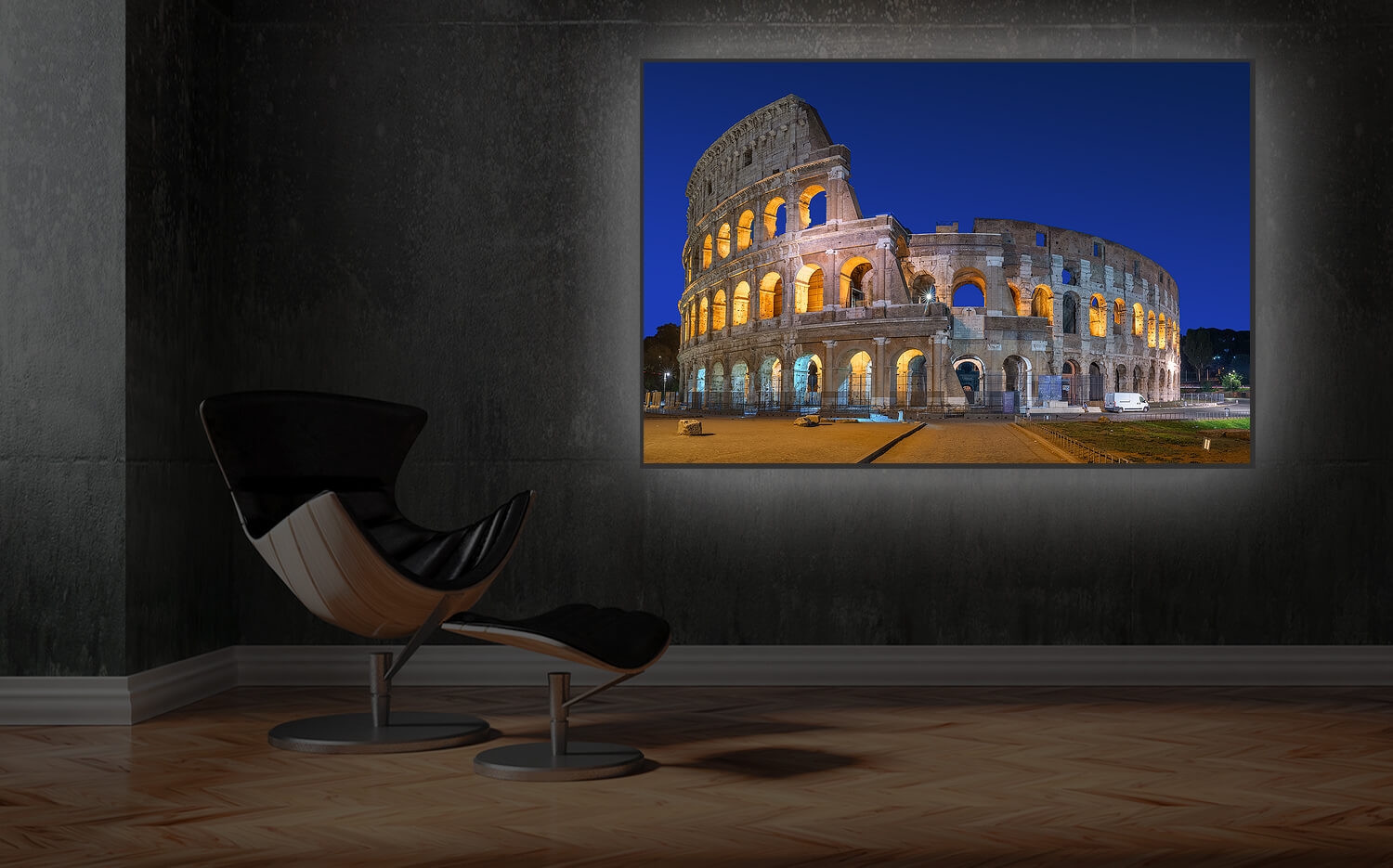 Wandbild o. Küchenrückwand Kolosseum Rom 60 (4:3) Grösse x 40cm Italien Canvas Leinwand Ausführung