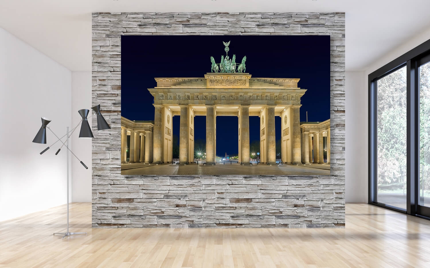 Leinwand Grösse Berlin Wandbild Tor o. Canvas 60 40cm Brandenburger (4:3) x Küchenrückwand Ausführung