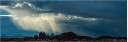 Panoramabild Gewitter über Needles Canyonlands Utah USA