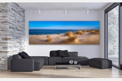 Küchenspiegel Strand Leinwand 40cm Grösse 120 Wandbild Sylt am Canvas Dünen o. Ausführung (3:1) x Nordsee