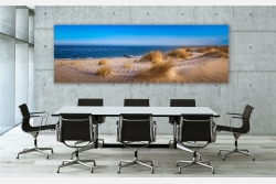 Wandbild o. Küchenspiegel Sylt am (3:1) Grösse Ausführung Leinwand 120 x 40cm Strand Canvas Dünen Nordsee