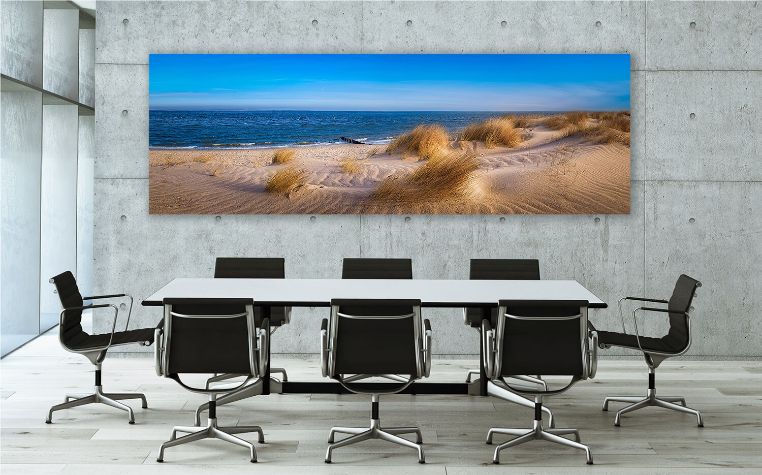 Wandbild o. Leinwand Strand Sylt am Küchenspiegel Nordsee Grösse (3:1) Ausführung 40cm 120 x Canvas Dünen