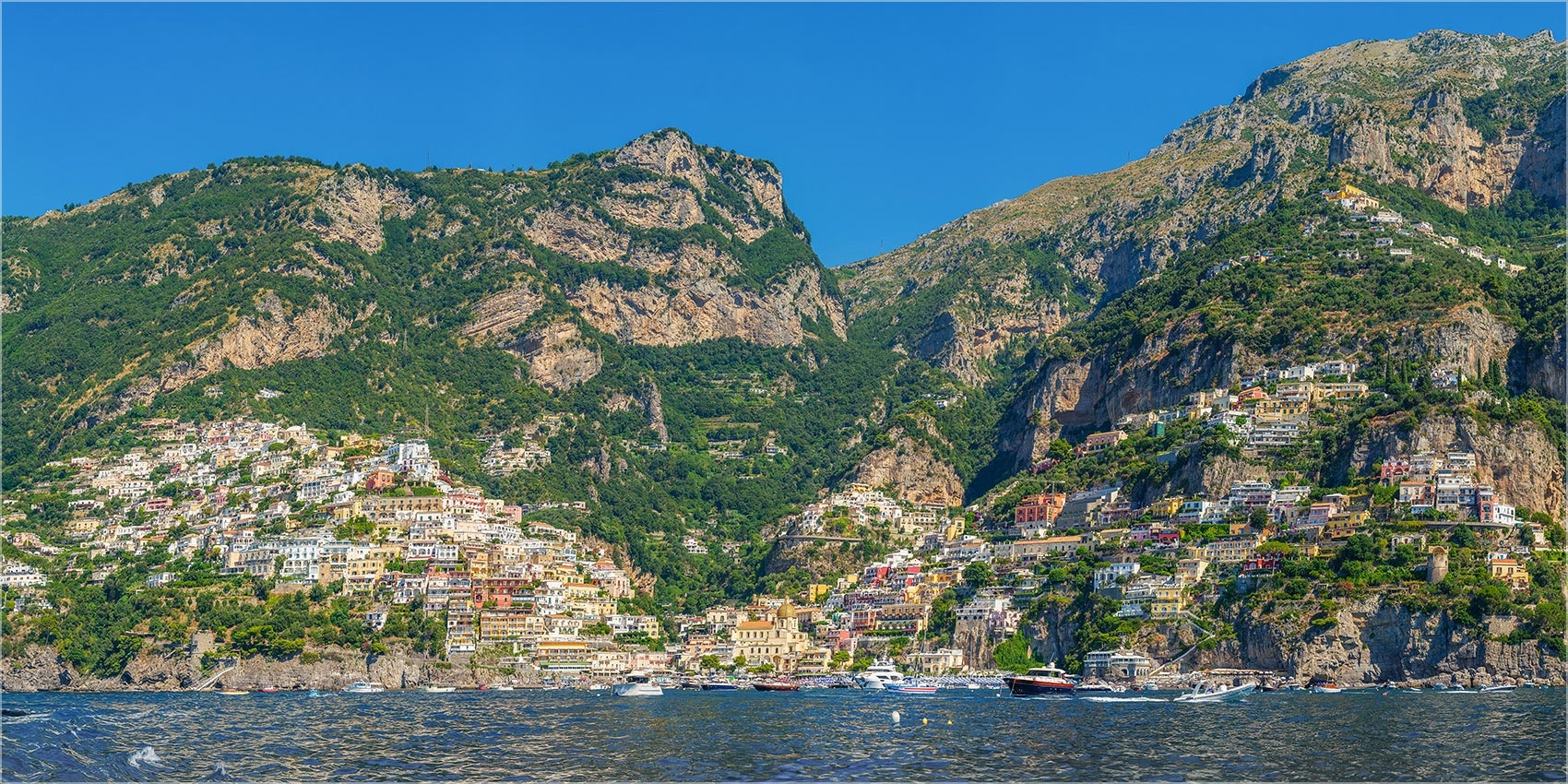 Ausführung Leinwand Küste der Amalfi Canvas an 30cm o. Küchenspiegel x 60 Positiano (2:1) Wandbild Grösse