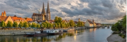 Panoramafoto Regensburg im Spätlicht