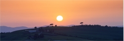 Panoramafoto Sonnenuntergang in der Toskana