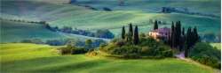 Panoramafoto Frühling in der Toskana Italien